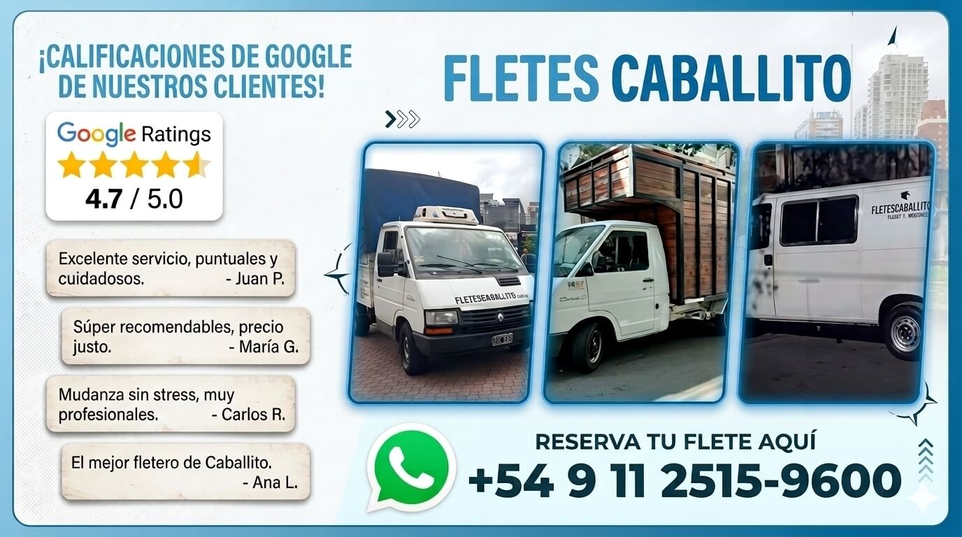 reseñas de fletes caballito en google